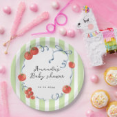 Watercolor tomato baby shower  papieren bordje (Feest)