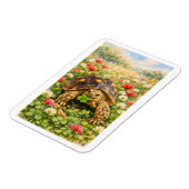 Watercolor Tortoise with lucky clover Magneet (Linkerzijde)