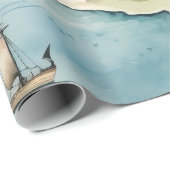 Watercolor Travel Map Cadeaupapier (Rol Hoek)