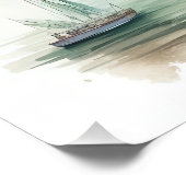 Watercolor Travel Map Perfect Poster (Hoek)