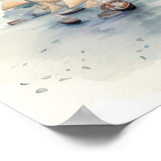 Watercolor Travel Map Poster (Hoek)