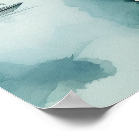 Watercolor Travel Map Poster (Hoek)