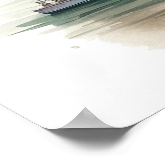 Watercolor Travel Map Poster (Hoek)