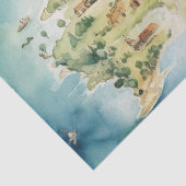 Watercolor Travel Map Tissuepapier (Detail)