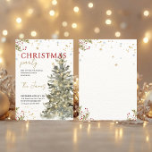 Watercolor Tree and Golden Details Elegant  Feestdagenkaart