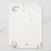 Watercolor Tree and Golden Details Elegant  Feestdagenkaart (Achterkant)