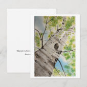 Watercolor Tree  Notitiekaartje (Voorkant / Achterkant)