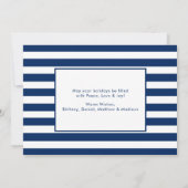 Watercolor Tree Seas and Greetings Photo Striped Feestdagenkaart (Achterkant)