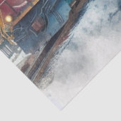 Watercolor Trein en Kerstboom Vloeipapier Tissuepapier (Detail)