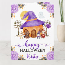 Watercolor Trick or Treat Gelukkig Halloween