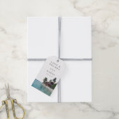 Watercolor Tropical Beach Wedding Thank You Cadeaulabel (Met Touw)