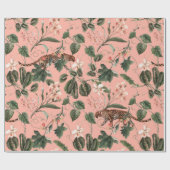 Watercolor tropical exotic pattern with orchid, gr cadeaupapier (Vlak)