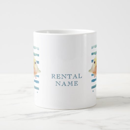 WATERCOLOR TROPICAL FISH VACATION RENTAL  GROTE KOFFIEKOP (Voorkant)