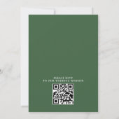 Watercolor Tropical Flowers Budget QR Code Wedding Kaart (Achterkant)
