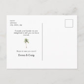 Watercolor Tropical Foliage We've Moved Briefkaart (Achterkant)