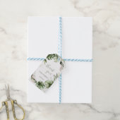 Watercolor Tropical Leaves Greenery  Cadeaulabel (Met Touw)