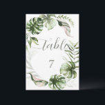 Watercolor Tropical Leaves Greenery  Kaart<br><div class="desc">Elegant watercolor tropical leaves and greenery. Beautifully designed invitation that can be customized with your name. Select the "customize" button to change the font style,  color,  and size.</div>