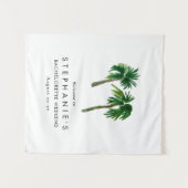 Watercolor Tropical Palm Trees  Bachelorette    Wandkleed (Voorkant (horizontaal))