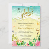 Watercolor Tropisch Bachelorette Weekend Itinerary Kaart (Voorkant)