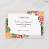 Watercolor Tropisch Citrus Bedankt Cute Informatiekaartje (Voorkant)