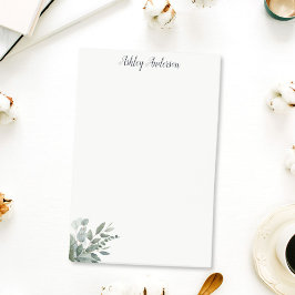 Watercolor Tropisch Groen Salie Eucalyptus Bladere Post-it® Notes