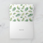 Watercolor Tropisch Lofwerk Bedankje Bedankkaart (Binnen)