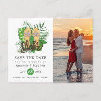Watercolor Tropisch Luau Aloha Trouwfoto