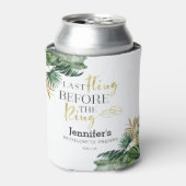 Watercolor Tropisch Meisjesweekend Blikjeskoeler (Blikje Voorkant)