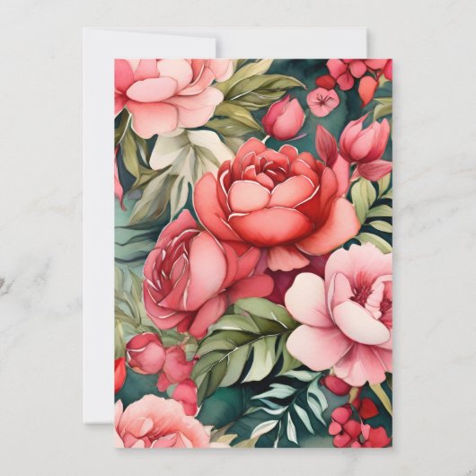 Watercolor Tropisch Strand Afstuderen Kaart (Achterkant)