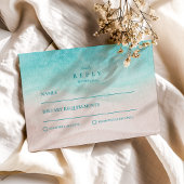 Watercolor Tropisch Strand Bruiloft RSVP Kaartje