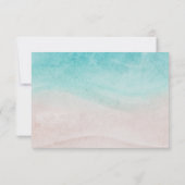 Watercolor Tropisch Strand Bruiloft RSVP Kaartje (Achterkant)