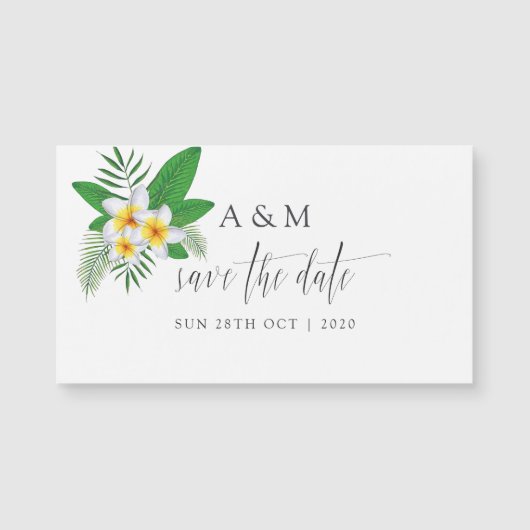 Watercolor Tropisch Strand Bruiloft Save the Date (Voorkant)