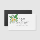 Watercolor Tropisch Strand Bruiloft Save the Date (Voorkant / Achterkant)