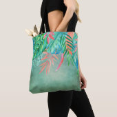 Watercolor Tropische All Over Tote Bag (Dichtbij)
