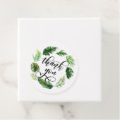 Watercolor Tropische Bladeren Krans Bedankt Bedankjes Labels (In situ)