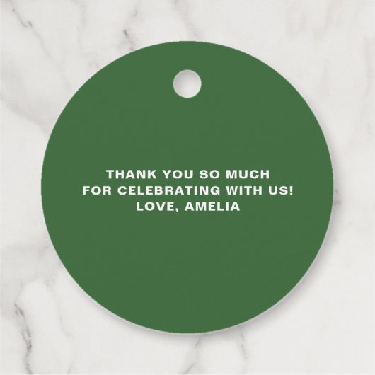 Watercolor Tropische Bloemenkrans Bruiloft Feest Bedankjes Labels (Achterkant)