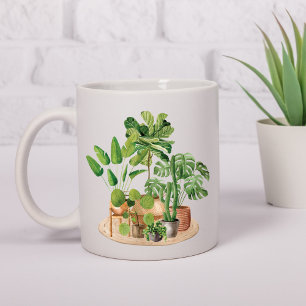 Watercolor Tropische Kamerplanten Koffiemok