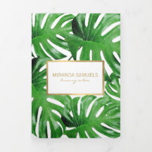 Watercolor Tropische Monstera Bladeren Brochure