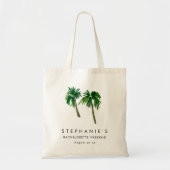 Watercolor Tropische Palmboom Meisjes    Tote Bag (Voorkant)