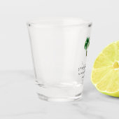 Watercolor Tropische Palmboom Meisjesuitje    Shot Glas (Links)