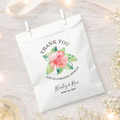 Watercolor Tropische Roze Hibiscus Hawaïaans Bedankzakje (Geknipt)