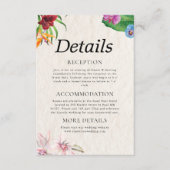 Watercolor Tropische Trouwdetails Informatiekaartje (Voorkant)