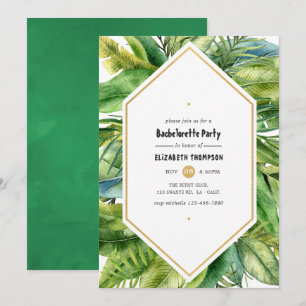 Watercolor Tropische Zomer Bachelorette Feest Kaart