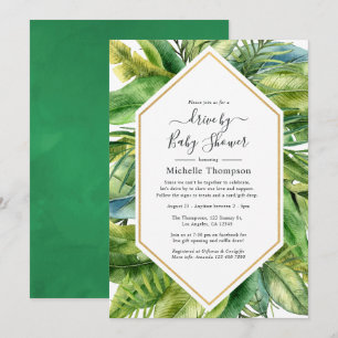 Watercolor Tropische Zomer Drive By Shower Kaart