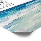 Watercolor Tropsich Bruiloft Zitplaats Grafiek Poster (Hoek)