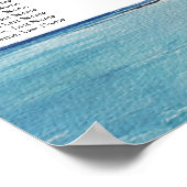 Watercolor Tropsich Bruiloft Zitplaatskaart Poster (Hoek)