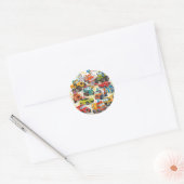 Watercolor Trucks Stickers Construction Vehicles (Envelop)