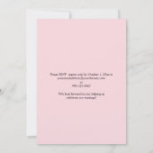 Watercolor Tuin Bloemen Bruiloftsreceptie Alleen Kaart (Achterkant)