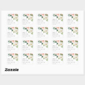 Watercolor Tuin Bloemen Lente Bruiloft Feest Vierkante Sticker (Vel)