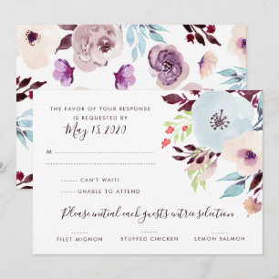 Watercolor Tuin Bruiloft RSVP Kaart